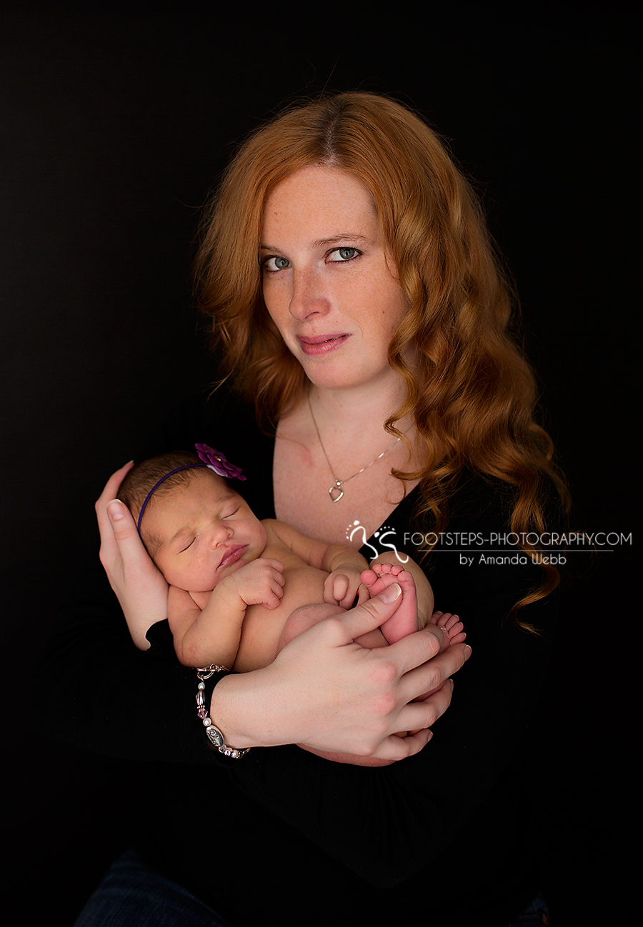 Purple And Pearls Newborn Session Footsteps Photography Newborn Photographer Near Raf