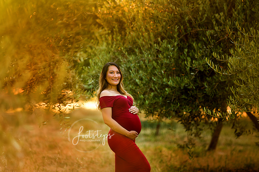 Sunset Mom expecting baby farm maternity