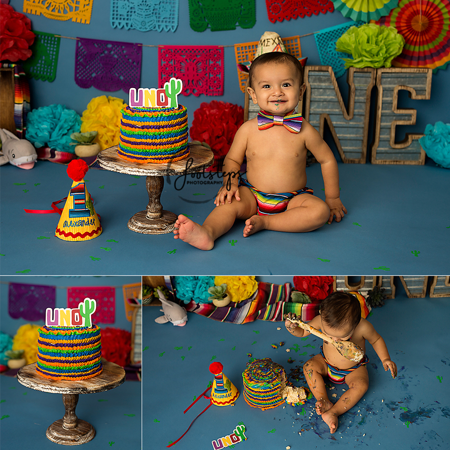 Baby Shark Smash Cake Photoshoot