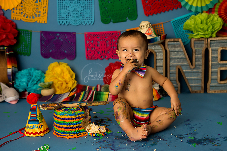 Baby Shark Smash Cake Photoshoot