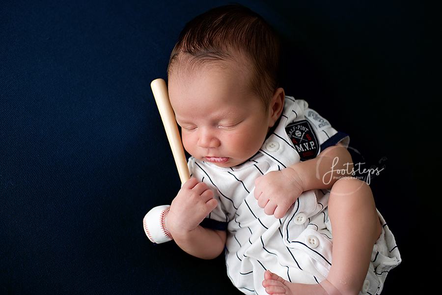 newborn boy baseball fan