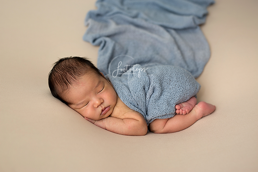 blue skies airplane vintage newborn photo session